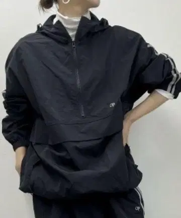 Op 오션 퍼시픽 릴랙스 나일론 아노락 자켓 블랙