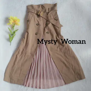 Mysty Woman 트렌치 스커트 플리츠 베이지 프리 사이즈