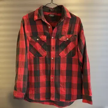 OshKosh B'Gosh 체크 플란넬 셔츠 페이드 90s 버팔로