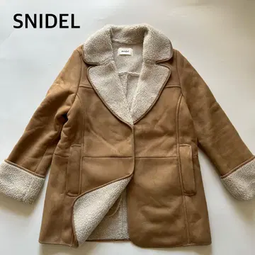 새상품급 스나이델 페이크 무스탕 코트 카멜