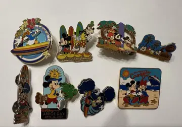 미키마우스 비치 테마 핀 배지 세트