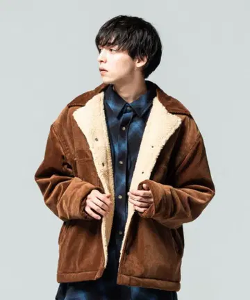 glamb 리버서블 코듀로이 보아 자켓