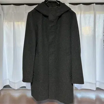 남성용 후드 부착 코트