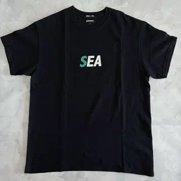 WIND AND SEA x atmos 콜라보T셔츠 블랙 L사이즈
