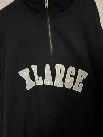 XLARGE 블랙 하프 집업 트레이닝복 L
