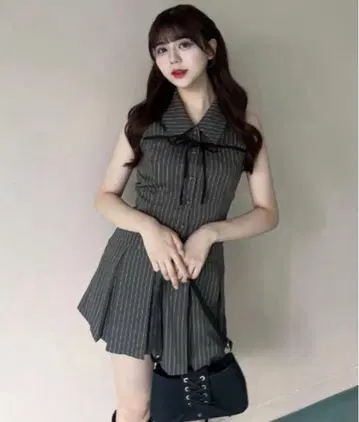 OLIVE des OLIVE 슬리브리스 셔츠 미니 원피스