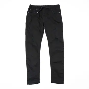 오브렉트 데미지 스키니 BLACK DENIM 끈 포함 L
