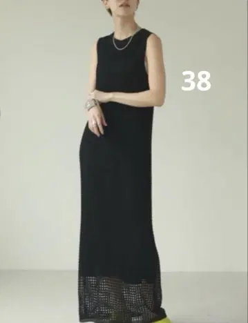 todayful 메쉬 니트 원피스 블랙 38