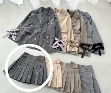 그레이 플리츠 스커트 olive des olive