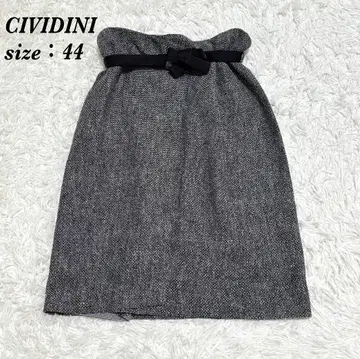[ 새상품급 ] CIVIDINI 랩 미디 스커트 44 블랙