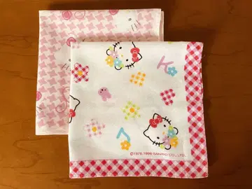 헬로키티 손수건 2장 세트 산리오 키티 헤이세이 레트로