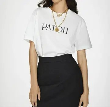 PATOU 로고 화이트 T셔츠