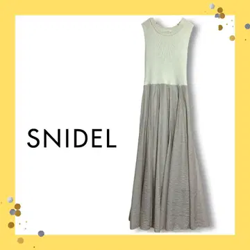 [ 새상품급 ] SNIDEL 스나이델 니트 도킹 원피스 콤비 원피스 S