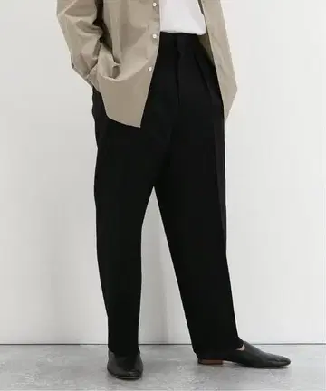 EDIFICE LA BOUCLE 와시 x 울 2턱 이지 팬츠