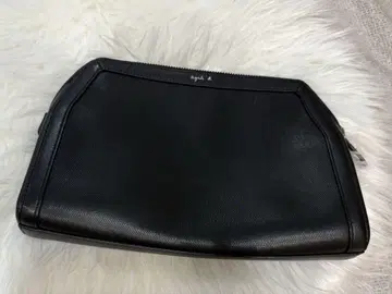 아네스베 블랙 가죽 핸드백