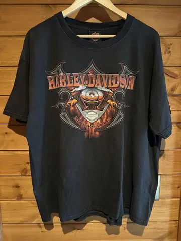 [구제 의류] 할리 데이비슨 티셔츠 XL 페이드