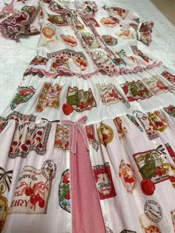 핑크하우스 2025 체리 롱 원피스