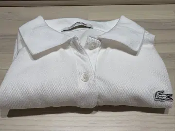 LACOSTE 화이트 피케 셔츠 M 사이즈 반팔