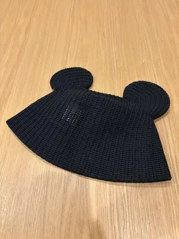 모자 미키 귀 포함 햇 58cm 메쉬 버킷햇 블랙 디즈니