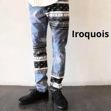 Iroquois 이로코이 데님 페이즐리 JQ 스키니 팬츠 자카드 1