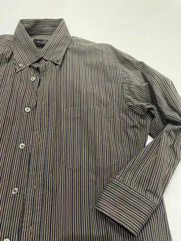Aquascutum 스트라이프 패턴 긴팔 셔츠