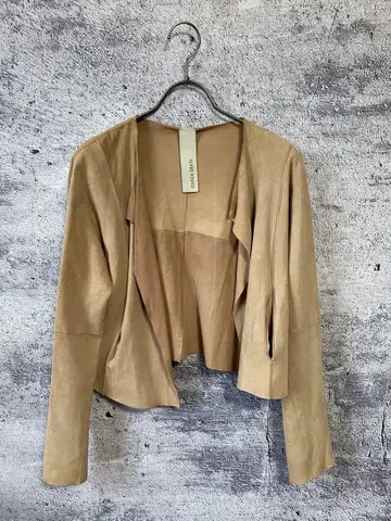 조르지오 브라토 노카라 드레이프 가죽 자켓