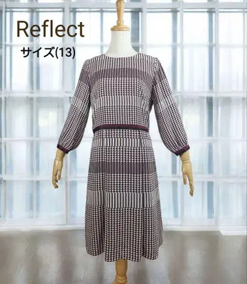 새상품급(13) Reflect 하운드투스 체크 무늬 원피스
