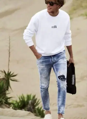 DSQUARED2 스키니 데님 46 라이트 블루