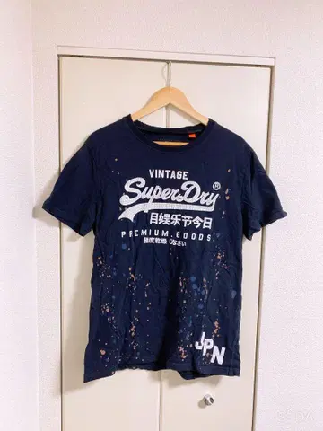 SuperDry 빈티지 T셔츠 XL 네이비