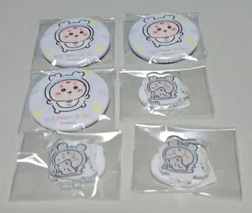 [헌책방 카니짱] 치이카와 baby 아크릴 스탠드 캔뱃지 6개 세트