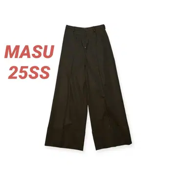 MASU 25SS MASU 와이드 슬랙스 브라운 46