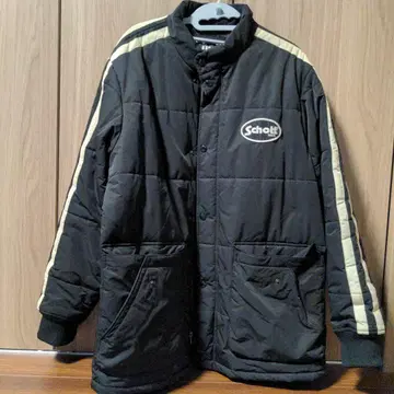 Schott 다운 자켓 블랙 스트라이프