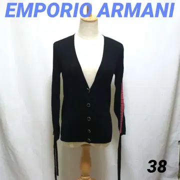 2-770. 엠포리오 아르마니 가디건 블랙 여성용 38 M