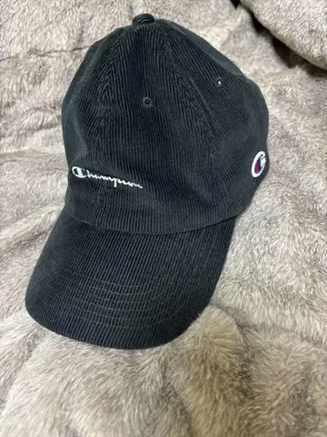 Champion 블랙 코듀로이 캡