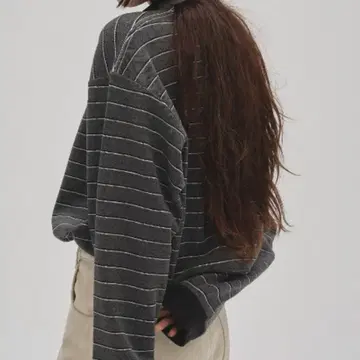 todayful Border Long T-shirts 그레이