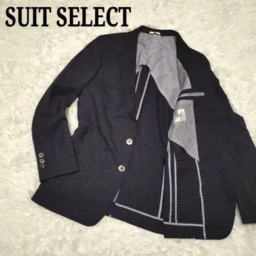 SUIT SELECT 정장 셀렉트 자켓 체크 백 오픈 Y5 네이비
