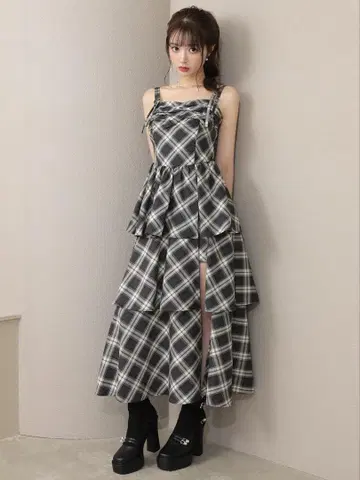 M me eme Double strap slit onepiece