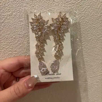 Bride me 큐빅 지르코니아 웨딩 귀걸이