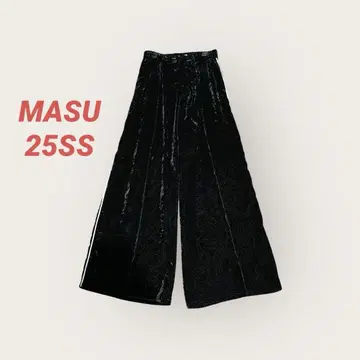 MASU 25SS MASU 직조 벨로아 와이드 팬츠 46 미사용 새상품