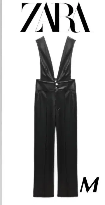 ZARA 가을/겨울 가죽 살로펫 블랙 올인원