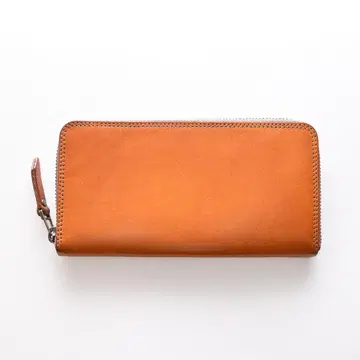 MOTO 모토 라운드 지퍼 가죽 장지갑