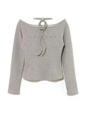 Mary logo choker tops gray