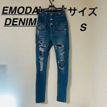 새상품 EMODA 하이웨스트 스키니 데님 S