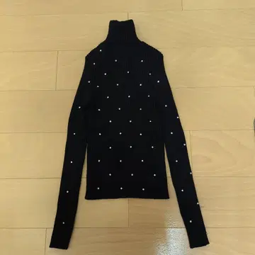 ZARA 블랙 리브 편직 스웨터 S 사이즈