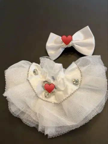 LABUBU 17cm 화이트 고져스 드레스 리본 2세트