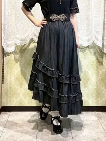 axesfemme 데님 캉캉 스커트
