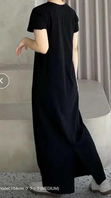 페퓨르 feepur 티셔츠 리브 원피스 2T 롱 기장 블랙 미사용 새상품