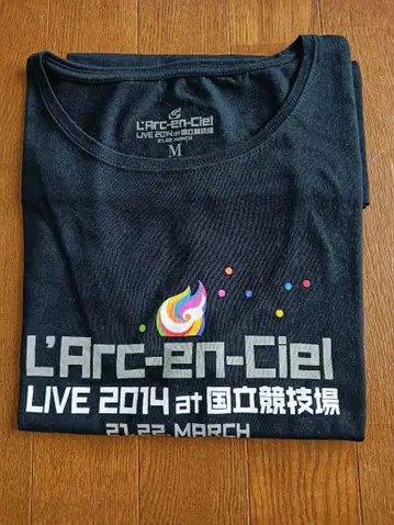 L'Arc-en-Ciel LIVE 2014 티셔츠 M 사이즈 블랙