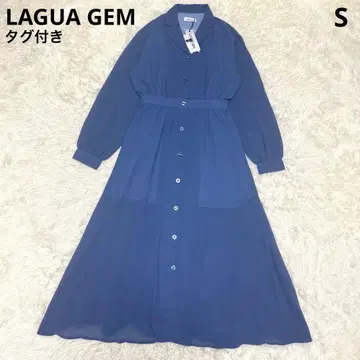 [ 택 포함 새상품 ] LAGUA GEM SHEER LONG 셔츠 원피스