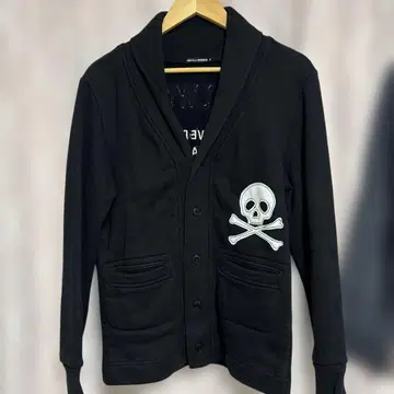 SKULL WORKS 블랙 가디건 S